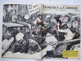 Domenica del Corriere 1 Dic 1963 n48 Assassinio Kennedy  
