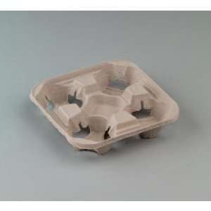  StrongHolder Molded Fiber 4 Cup Carrier with Tray Office 