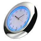 12 Blue & Pink Color Neon Wall Clock w/ Chrome Frame