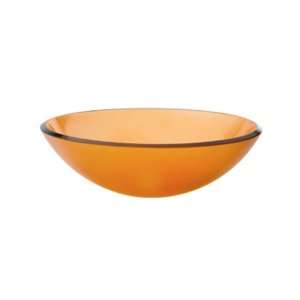  Decolav 1000T AM Tempered Glass Vessel, Frosted Amber 