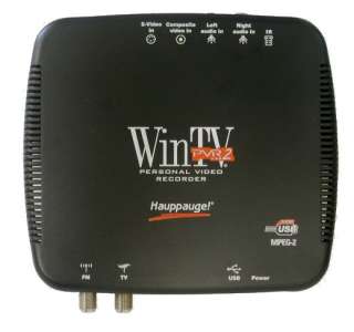 Hauppauge WinTV PVR USB2 USB 2.0 Analog TV Tuner and Video Capture 