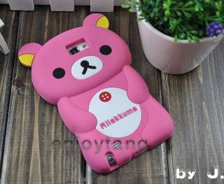    Bear 3D TPU soft silicone case cover for Samsung Galaxy note i9220