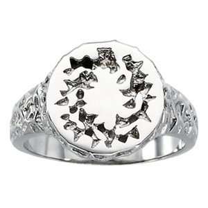  14k Crown of Thorns Ladies Ring/14kt white gold Jewelry