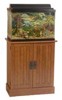Aquarium Stands   29 Gallon Mission Style Aquarium Stand w/ Cabinet 