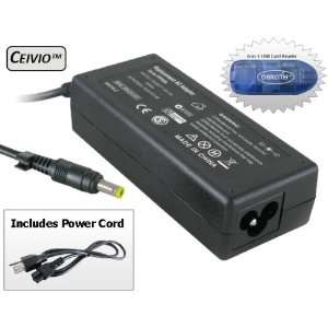  Ceivio(TM) 90W Laptop AC Adapter Battery Charger with Cord 