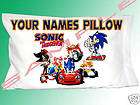 PERSONALIZED SONIC THE HEDGEHOG PILLOWCASE PILLOW CASE