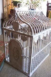 Cottage Style Decorative Paris Apt Iron Dog Cage~Crate  