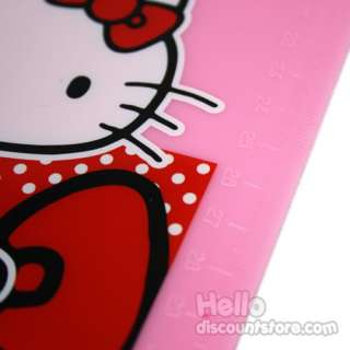   cute hello kitty pink clip board with ruler ribbon hello kitty plastic