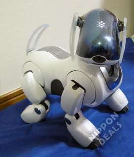 SONY AIBO ERS 7 ERS7 WHITE PEARL ROBOT WITH MIND 3 RARE GOOD WORKING 