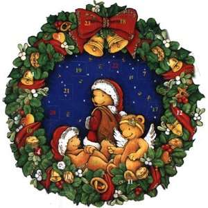  Santa Bear Christmas Wreath Advent Calendar (K11598)