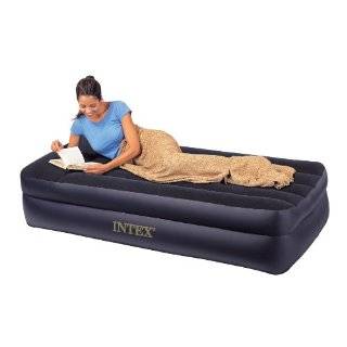 Intex Pillow Rest Twin Airbed with Built in Electric Pump ~ Intex