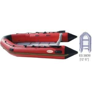   Red Inflatable 1100 Denier PVC Six Person Dinghy Boat 