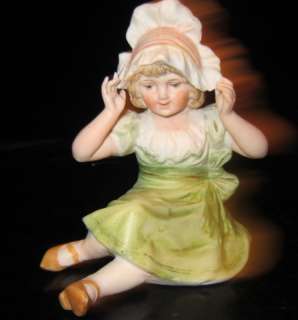 Vintage Bisque Piano Baby porcelain Figurine Germany  
