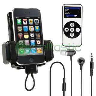 CAR FM TRANSMITTER+Headset Kit Accessory Pack For Apple iPod Touch 2nd 