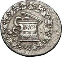 PERGAMON Asia Minor 166BC Ancient Silver Greek Tetradrachm Coin CISTA 
