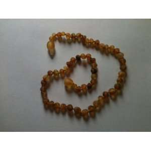 Baltic Amber Baby Teething Necklace   Raw Honey One X One w/ THE ART 