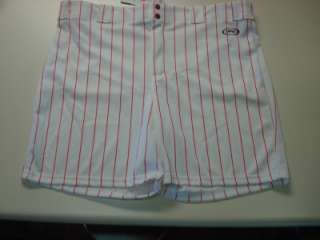 Mens Baseball Softball Coach shorts size xxl white/red