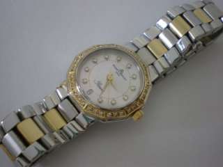 Rare Ladies Baume Mercier Riviera Watch 18K Gold with Diamond Bezel 