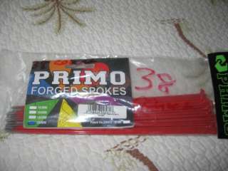 Primo forged 14g BMX BIKE SPOKES 38 count 194mm RED NEW  