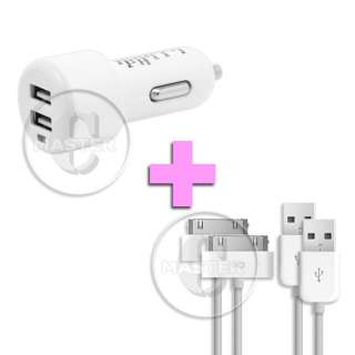 USB CAR CHARGER 2.1 AMP DUO DUAL for iPAD+ iPHONE 3GS/4  