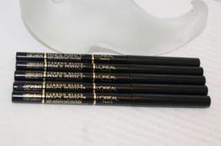 LOT OF 5 LOREAL PENCIL PERFECT EYELINER ~ CARBON BLACK ~ FULL SIZE 