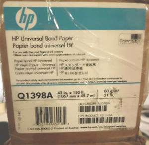 HP Universal Bond Paper Q1398A 42 x 150 NEW  