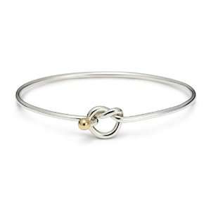  Tiffany Style Sterling Silver Love Knot Bangle Bracelet 