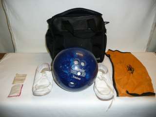 VINTAGE BRUNSWICK BOWLING BAG Columbia 300 Blue Bowling Ball 7.5 Med 