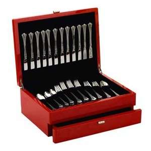  Reed & Barton Red Lacquer Flatware Chest
