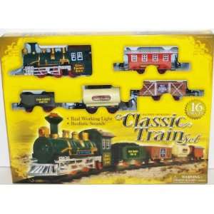  Classic Train Set Battery Operated 16 Pieces Toys & Games