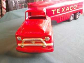 1950S RED BUDDY L 25 TEXACO GASOLINE OIL TANKER TRUCK PRESSED STEEL 