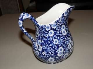 Royal Crownford blue calico pitcher  