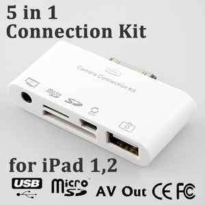 New 5 in 1 Camera Connection Kit Card Reader AV Micro SD Mini USB SYNC 