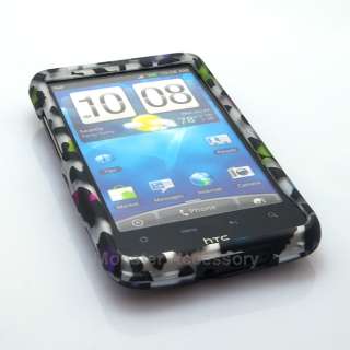   Leopard Rubberized Faceplate Hard Cover Case For HTC Inspire 4G AT&T