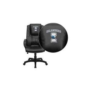   Christi Islanders Embroidered Black Leather Executive Office Chair
