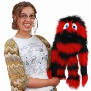  Squawk Red & Black Monster Hand Puppet: Toys & Games