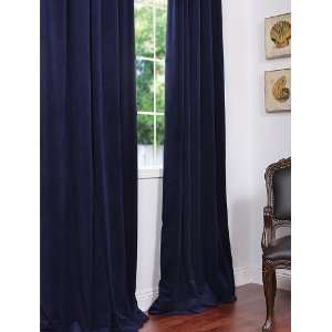    Signature Federal Blue Blackout Velvet Curtains