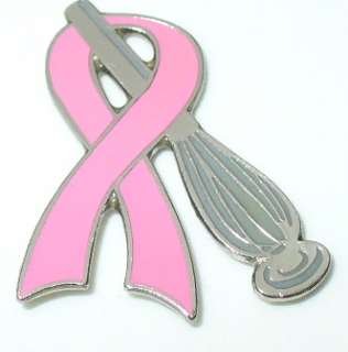 PAMPERED CHEF BREAST CANCER AWARENESS RIBBON PIN~WHISK  