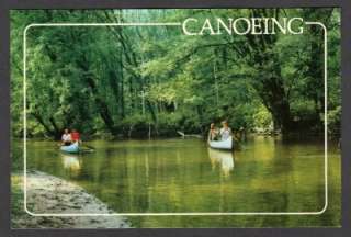 Canoeing Water Boats River Waterway Postcard Unused  