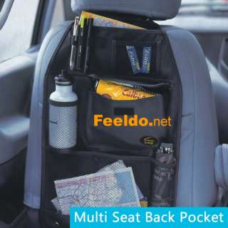 Black Car Back Seat Organizer Multi Pocket Storage Bag Backseat Pockte 