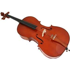   Maple Wood Cello with Soft Case, Rosin, and Bow Musical Instruments