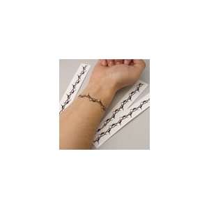  Barbed Wire Temporary Tattoo Bracelets, Party Favors 