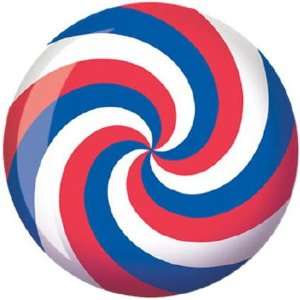 8 lb Brunswick Spiral Red/White/Blue Bowling Ball   Free 