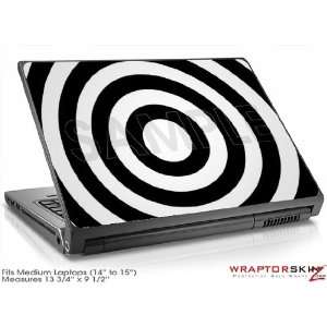  Medium Laptop Skin Bullseye Black and White: Electronics