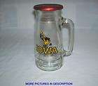 1970s Iowa Hawkeyes Glass Mug o Nuts with Lid Large Gla