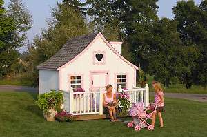 Gingerbread 8x8 Childrens Wood Playhouse Kit w/ Floor   Little Cottage 