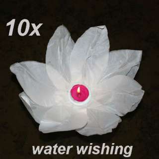 10 X White Lotus Wishing Water Lantern Party Wedding  