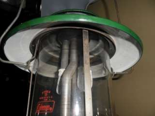   10/75 Coleman 228J DOUBLE Lantern W/Pyrex Glass Clam Shell Case  