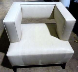 NEW Cubist Chairs Cream Faux Snakeskin Modern Club Design Lost City 