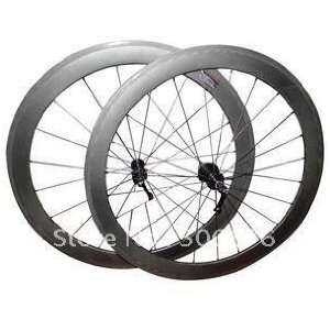 com 700c full carbon fiber bicycle wheel set 60mm tubular type carbon 